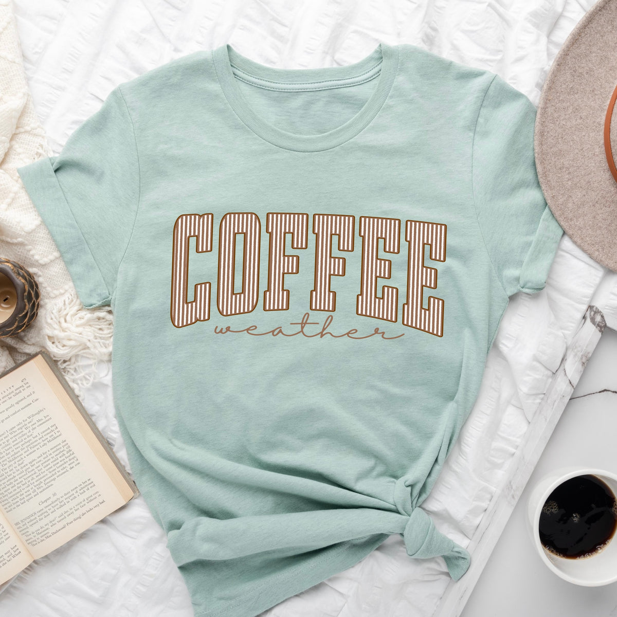 coffee weather clear film screen print