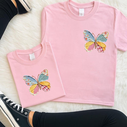 POCKET patchwork butterfly clear film transfer