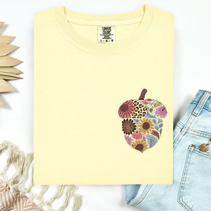 floral acorn POCKET PRINT