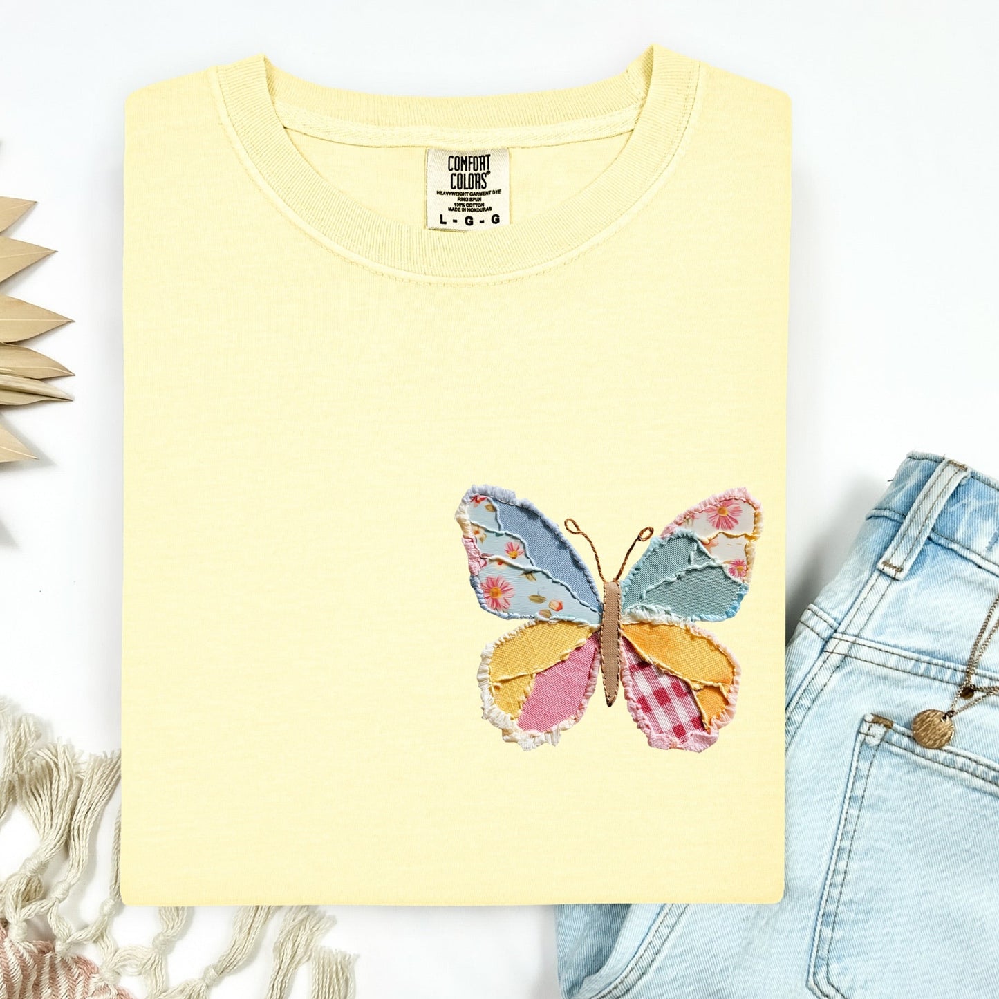 POCKET patchwork butterfly clear film transfer