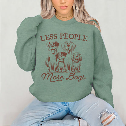 less people more dogs screen print transfer