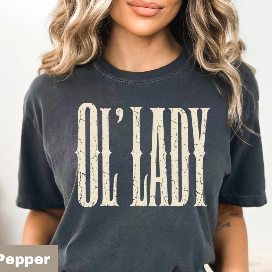 ol' lady screen print transfer•
