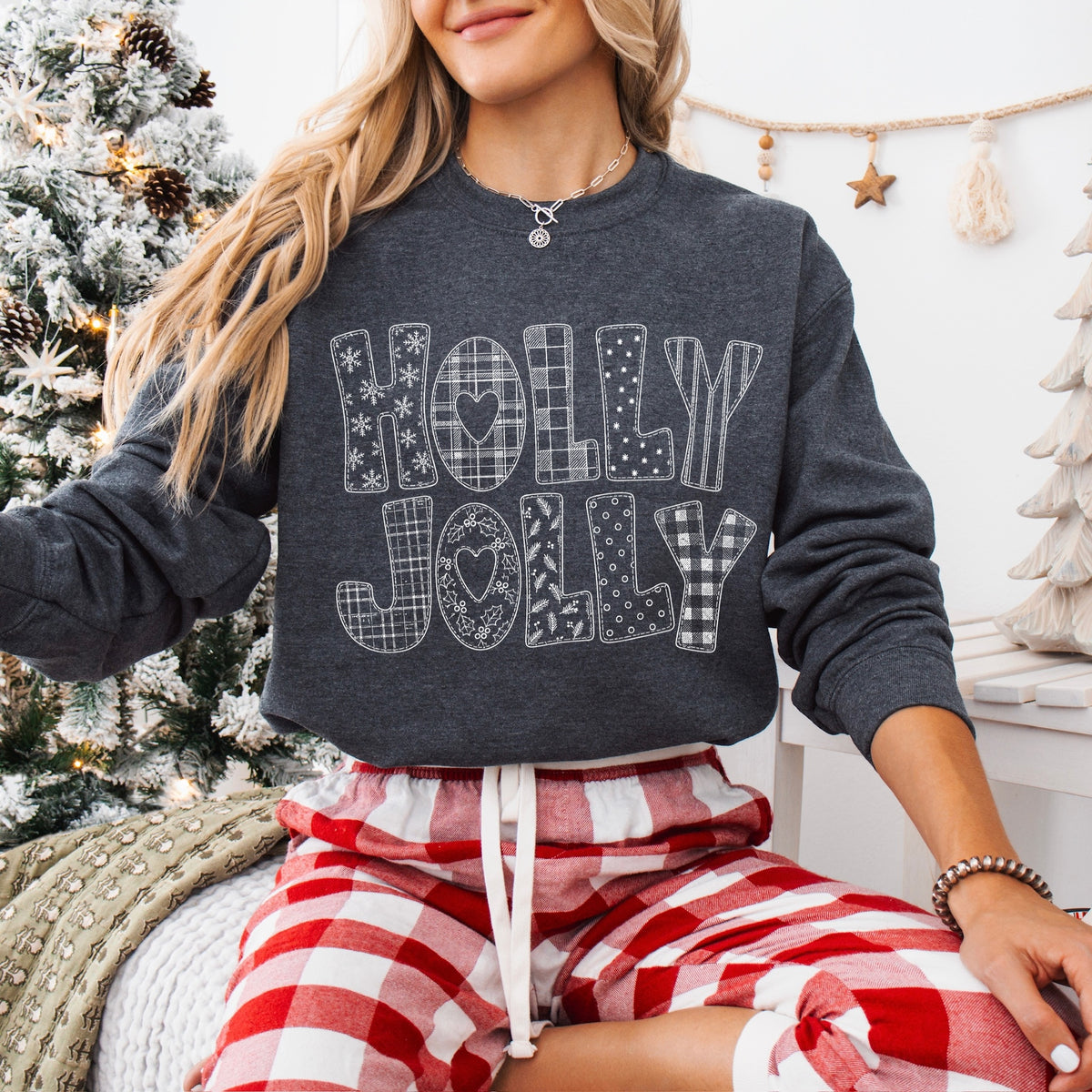 Holly Jolly screen print transfer