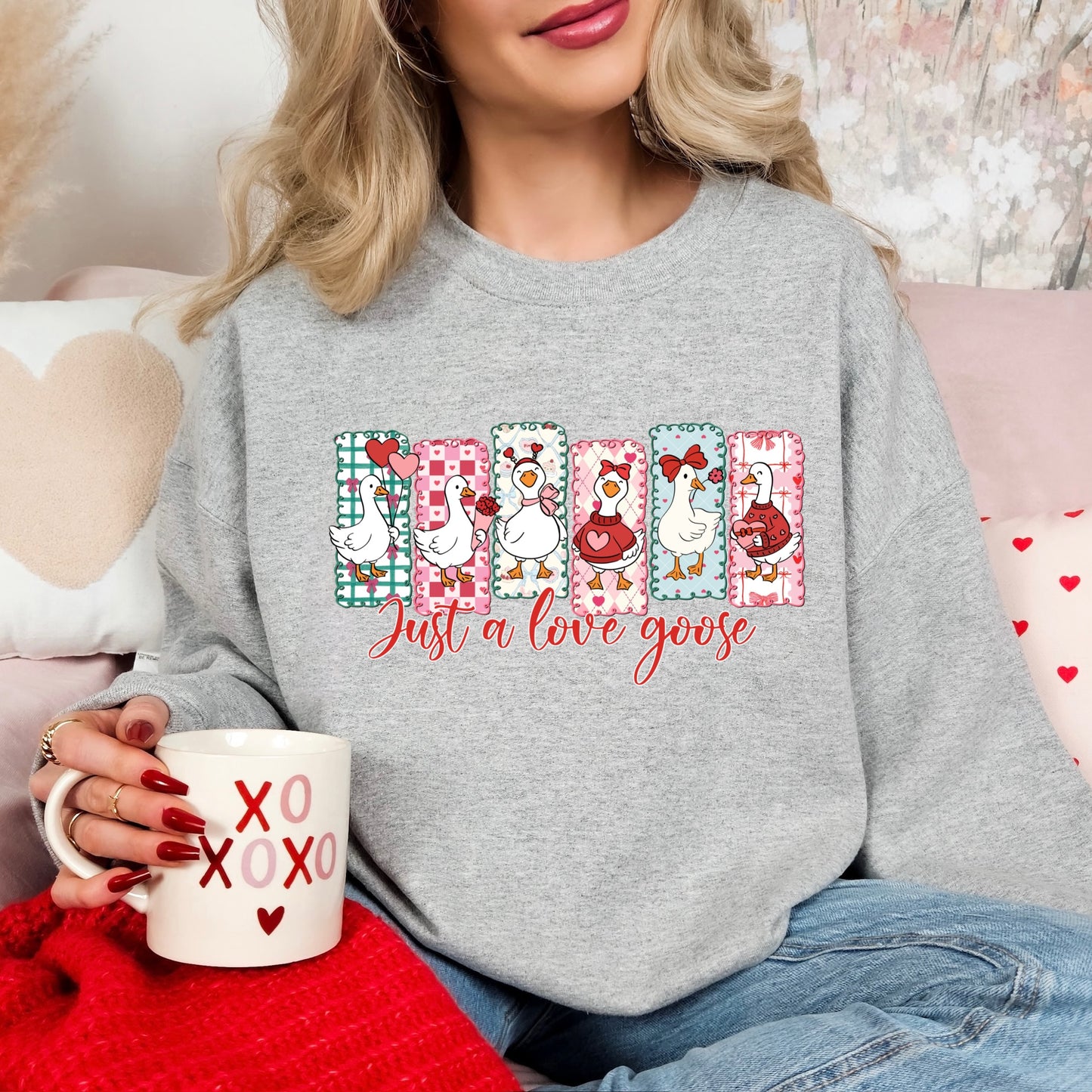 just a love goose clear film screen print