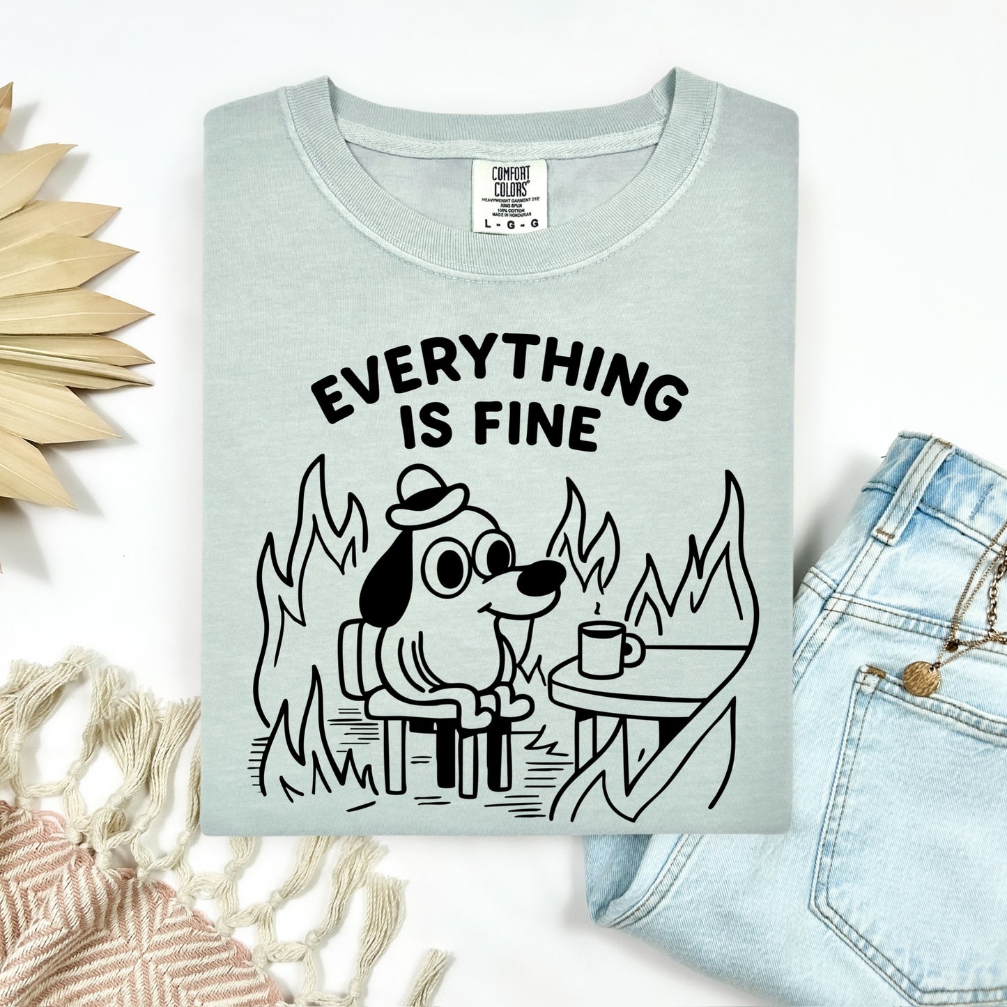 everything is fine screen print transfer