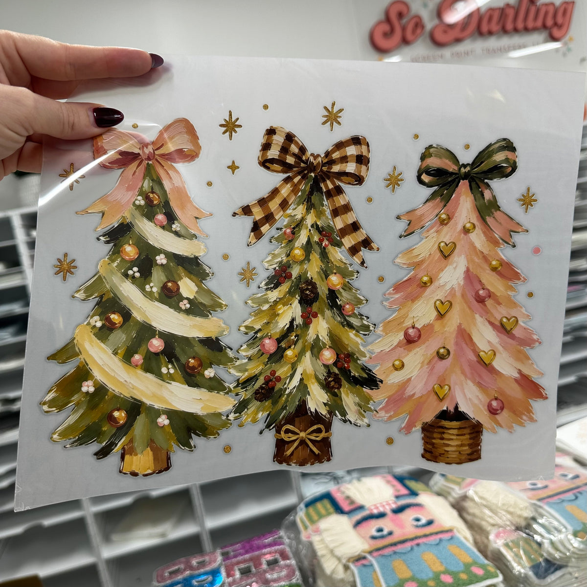 coquette tree trio clear film screen print