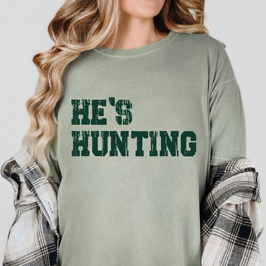 he's hunting screen print transfer