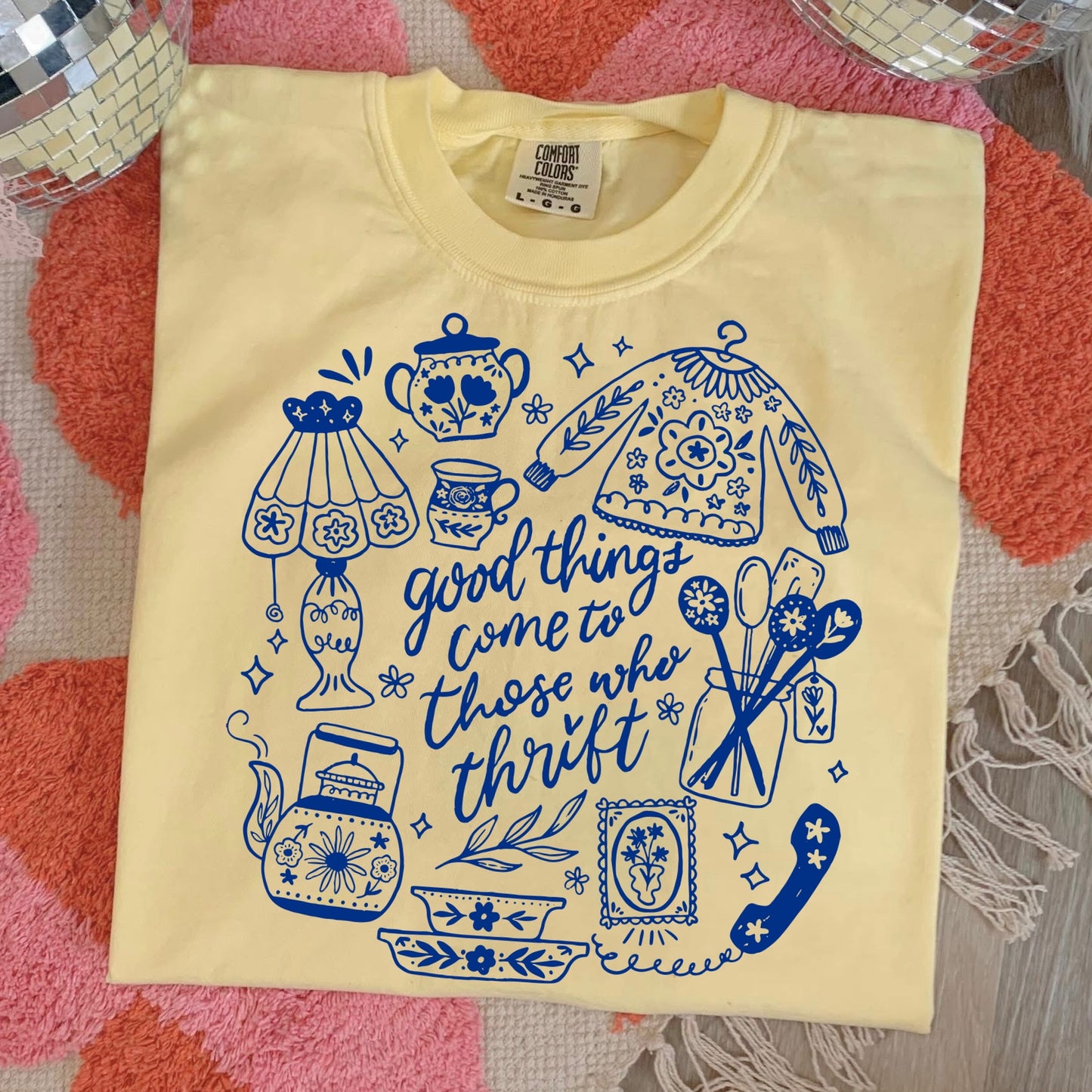 good things come to those who thrift screen print transfer