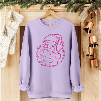 pink santa PUFF PRINT transfer