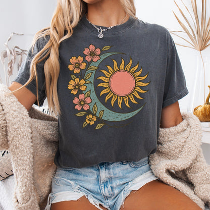 sun + moon clear film screen print