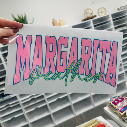 margarita weather clear film screen print