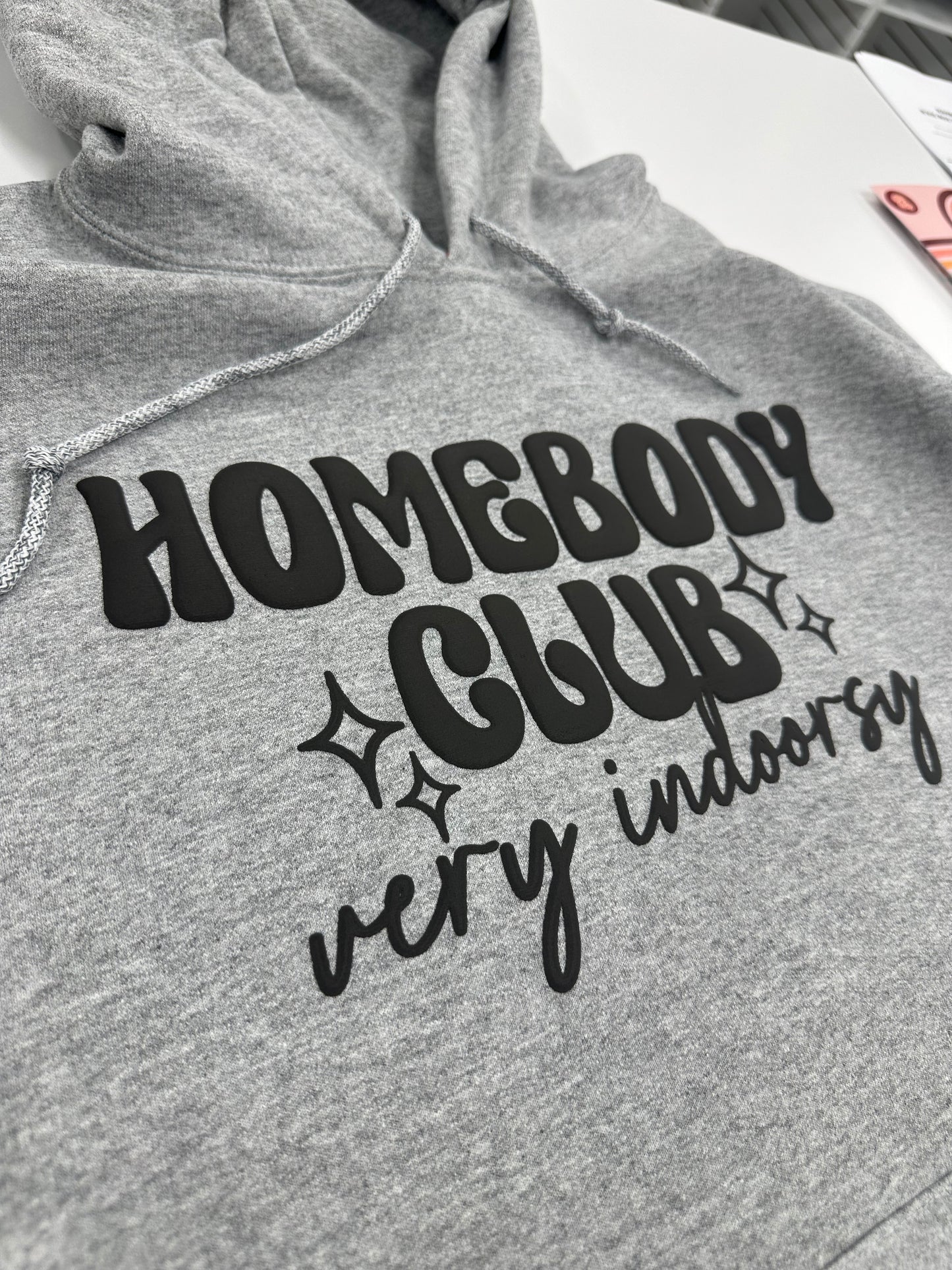 PUFF PRINT Homebody Club screen print transfer