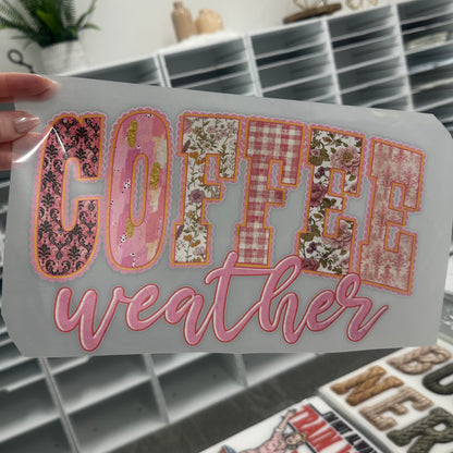coffee weather clear film screen print