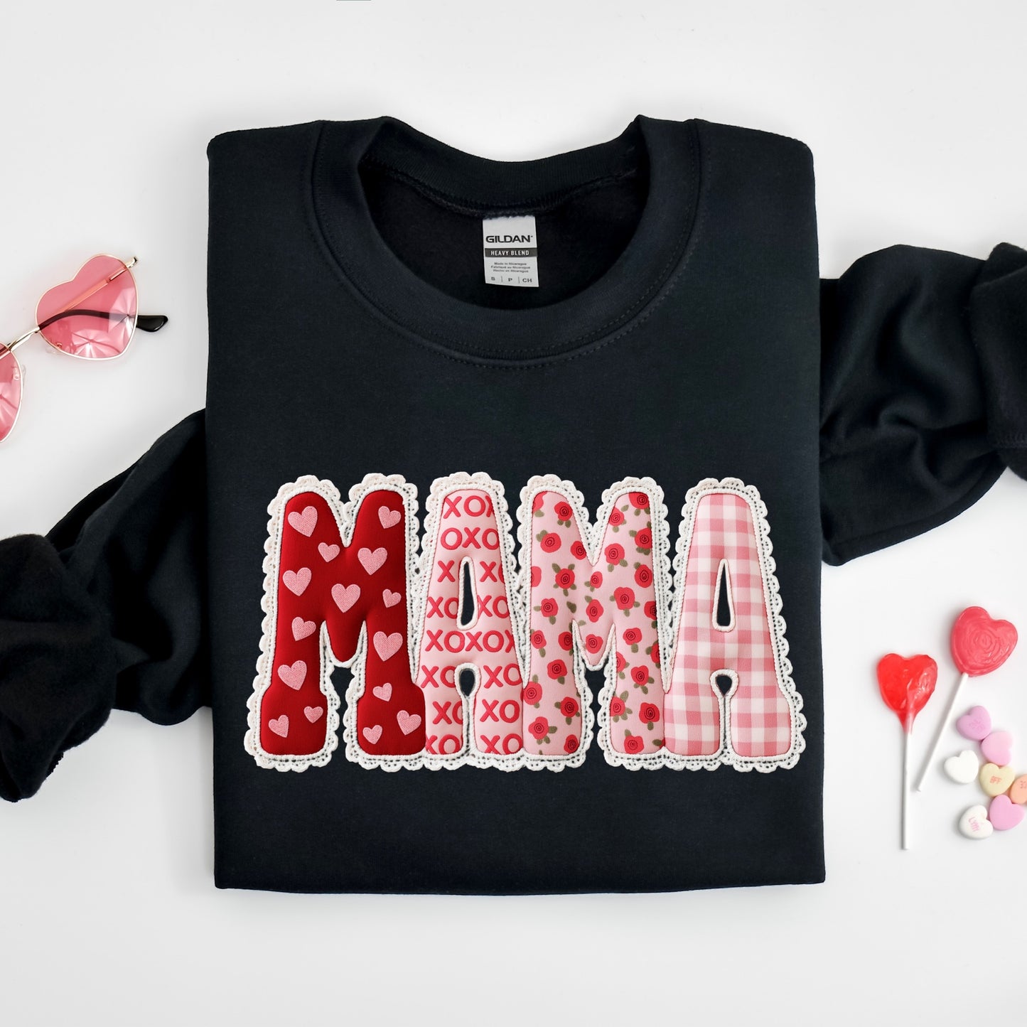 valentine MAMA clear film screen print