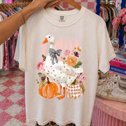 autumn goose clear film screen print
