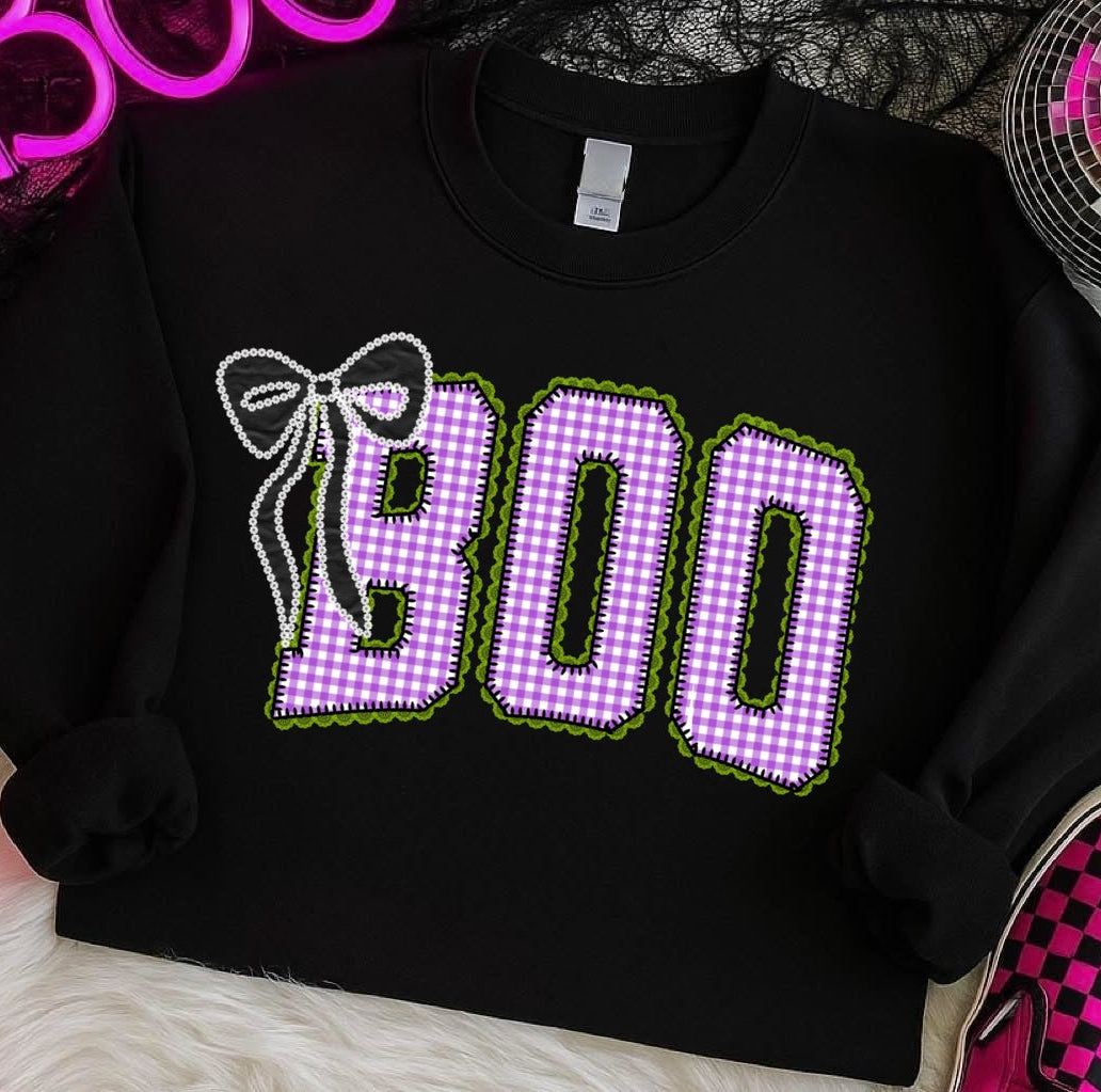 coquette BOO lace clear film screen print•