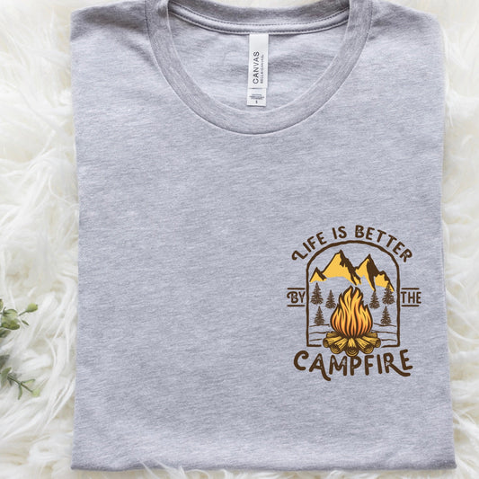 Life is better by the campfire Pocket print transfer