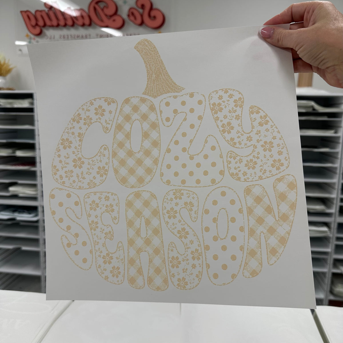 cozy season screen print transfer•