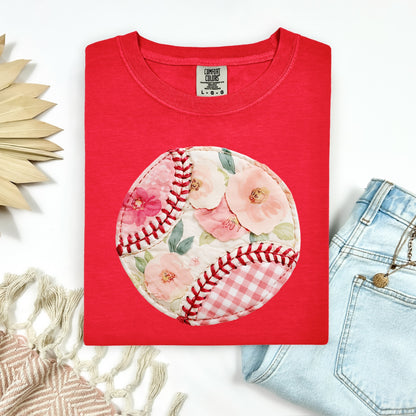 quilted baseball clear film screen print