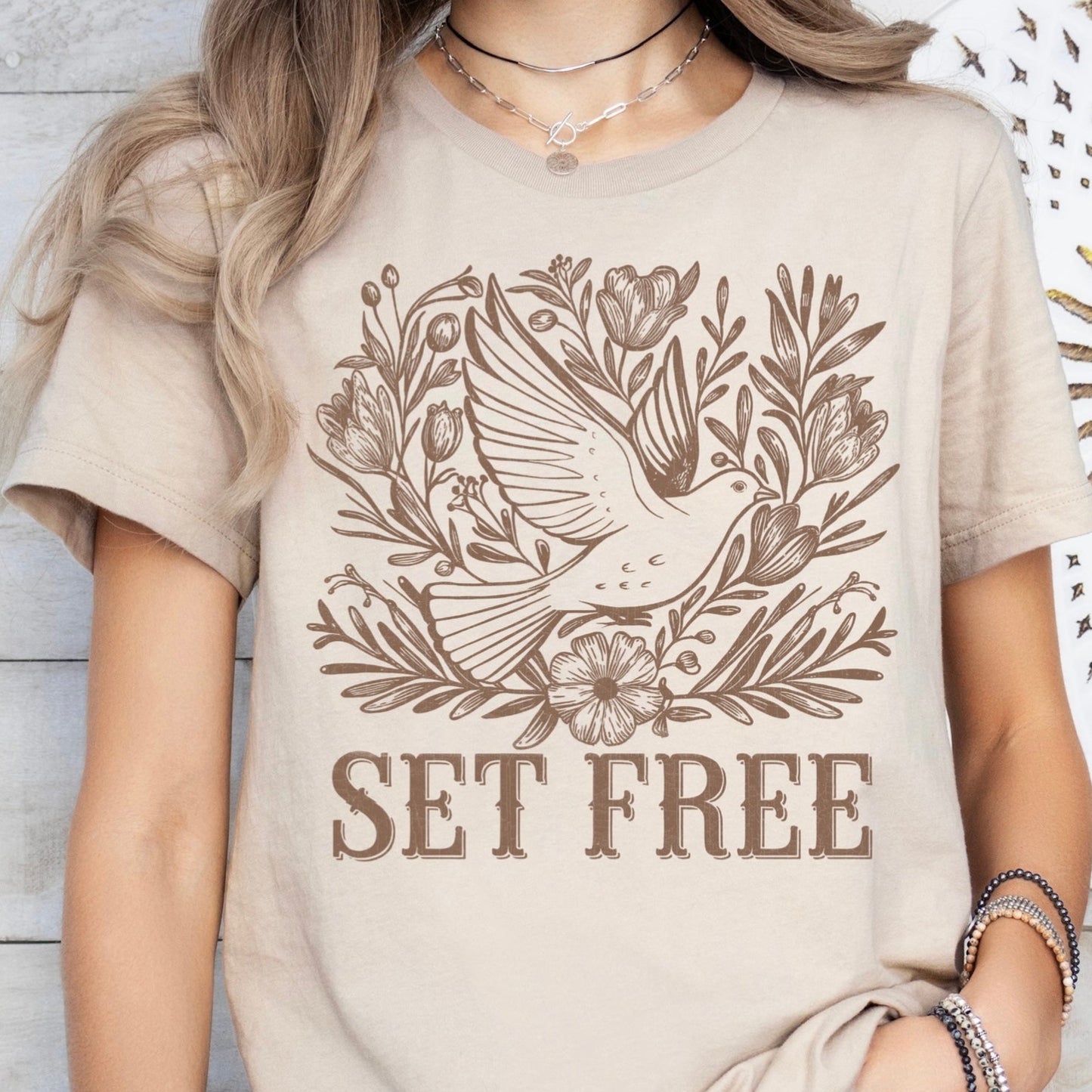 SET FREE BIRD SCREEN PRINT TRANSFER