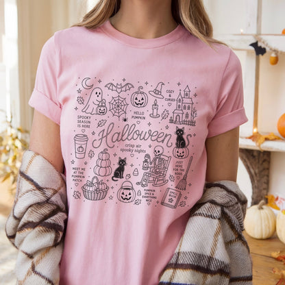 halloween faux stitch collage screen print transfer•