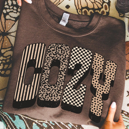 cozy grunge clear film screen print