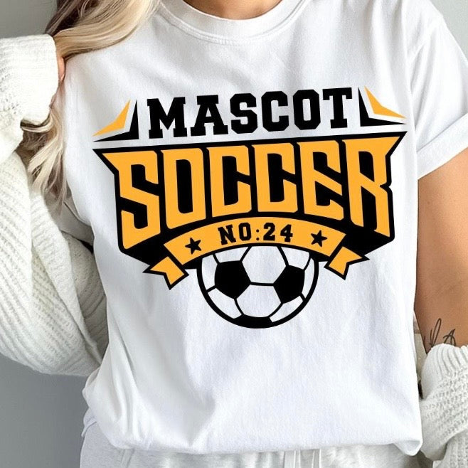 semi-custom SOCCER mascot (design set up only)