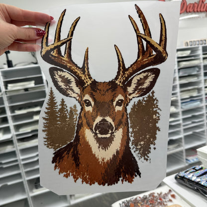 buck head clear film screen print