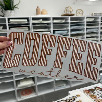coffee weather clear film screen print