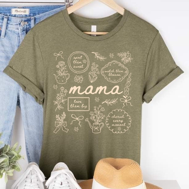 mama doodles screen print transfer•