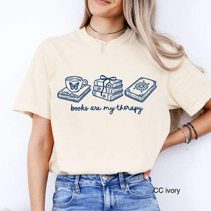 books are my therapy screen print transfer