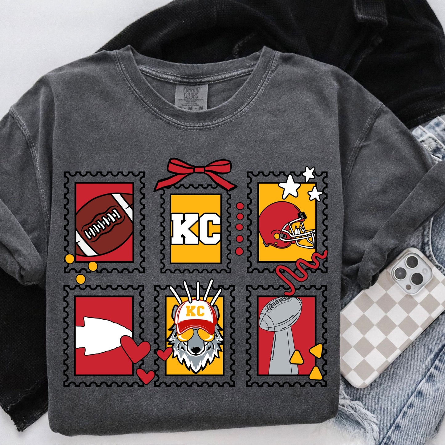 KC stamps clear film screen print