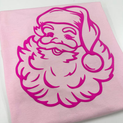 pink santa PUFF PRINT transfer