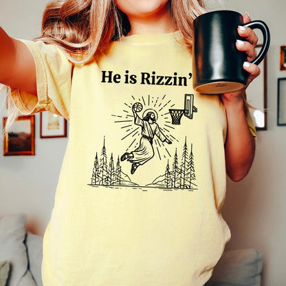 He is Rizzin' screen print transfer