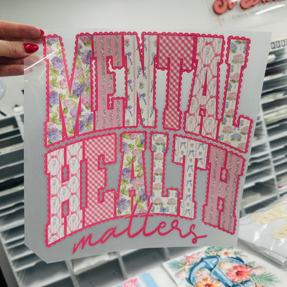 mental health matters clear film screen print