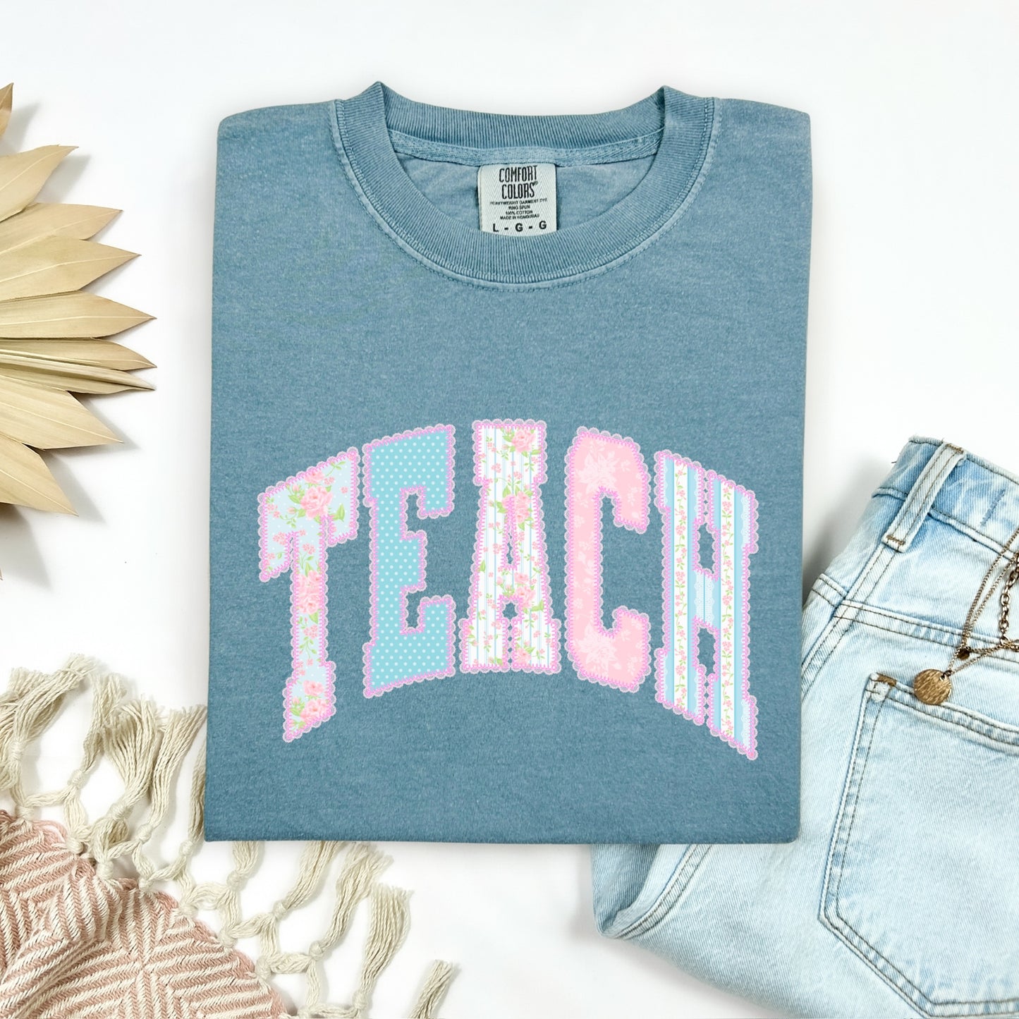 lace TEACH clear film screen print