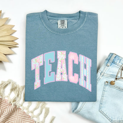 lace TEACH clear film screen print