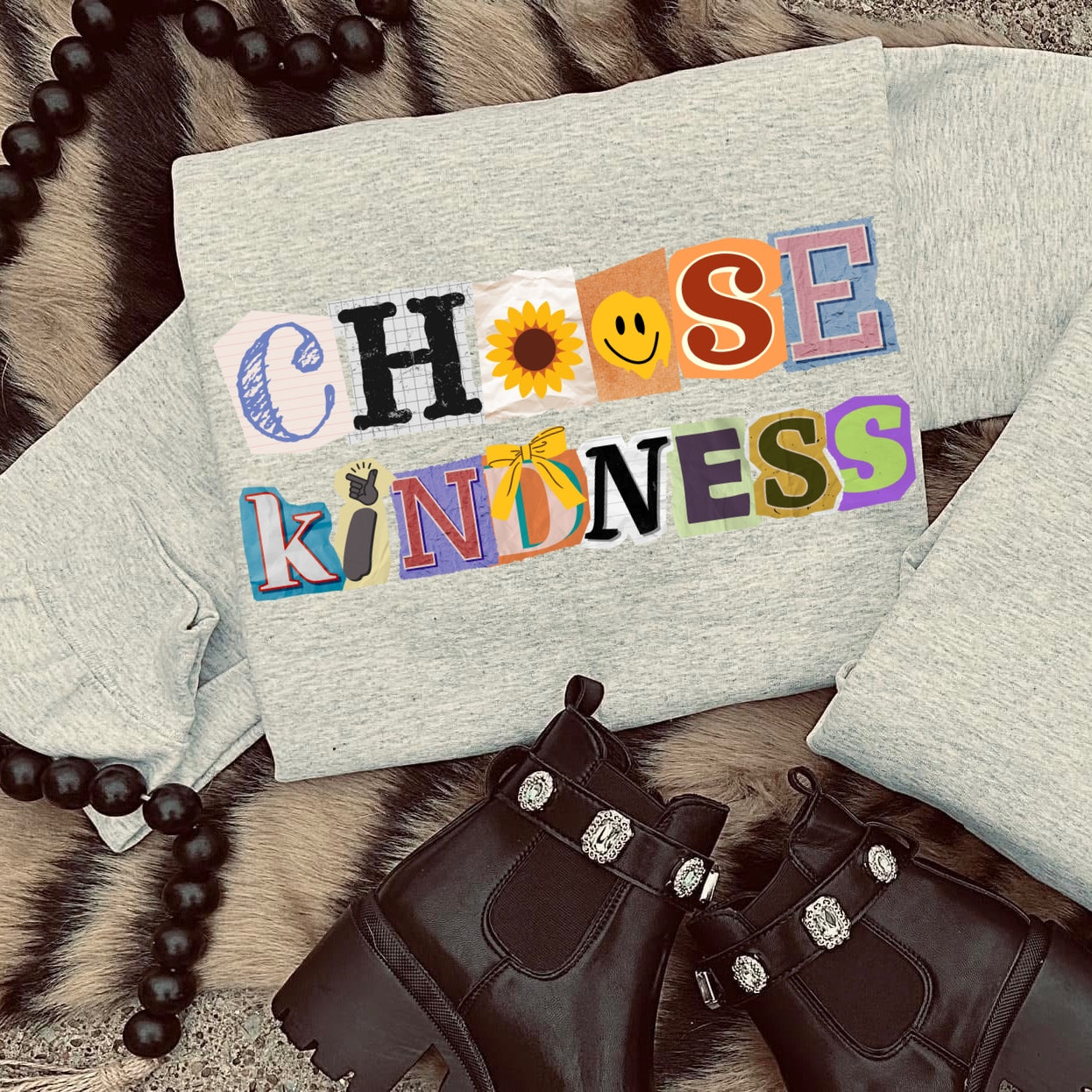 choose kindness clear film screen print