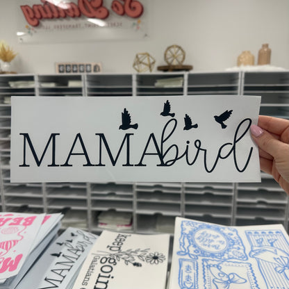 Mama bird screen print transfer•