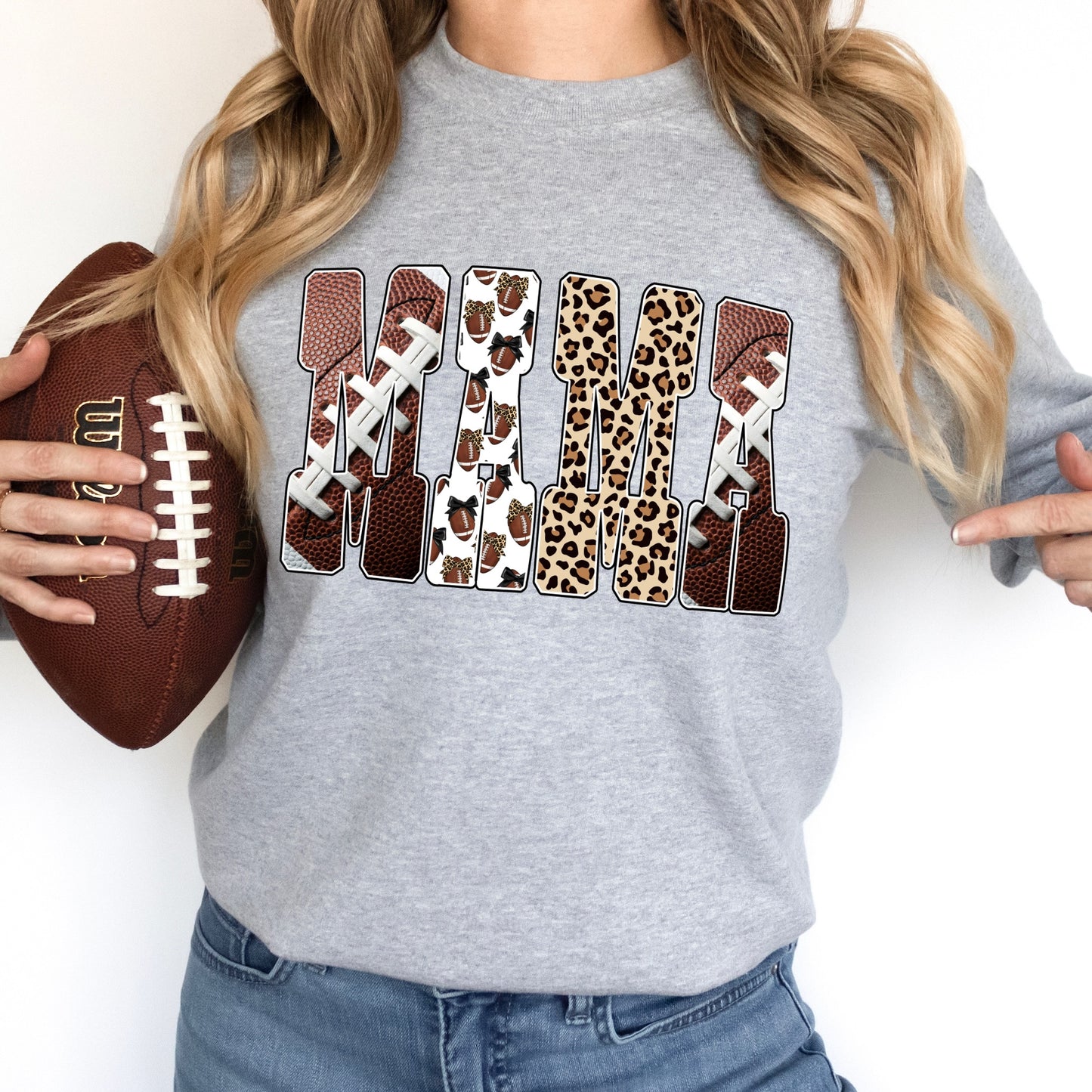 football MAMA clear film screen print