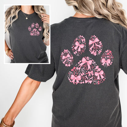 POCKET PRINT dog bow paw