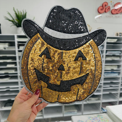 Sequins Patch - western pumpkin