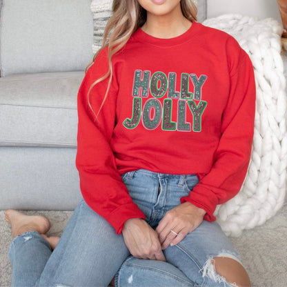 Sequins Patch - Holly Jolly pink + green