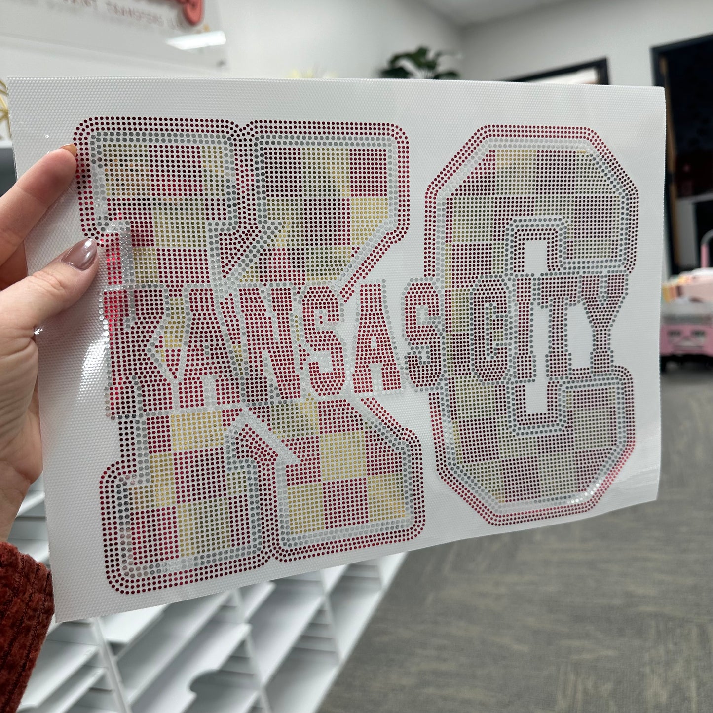 Spangle Transfer - KANSAS CITY checkered - WILL RESTOCK