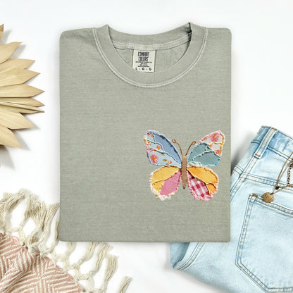 POCKET patchwork butterfly clear film transfer