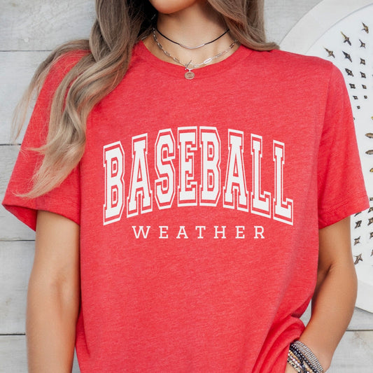 Baseball weather screen print transfer