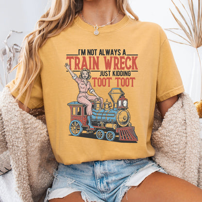 train wreck toot toot clear film screen print