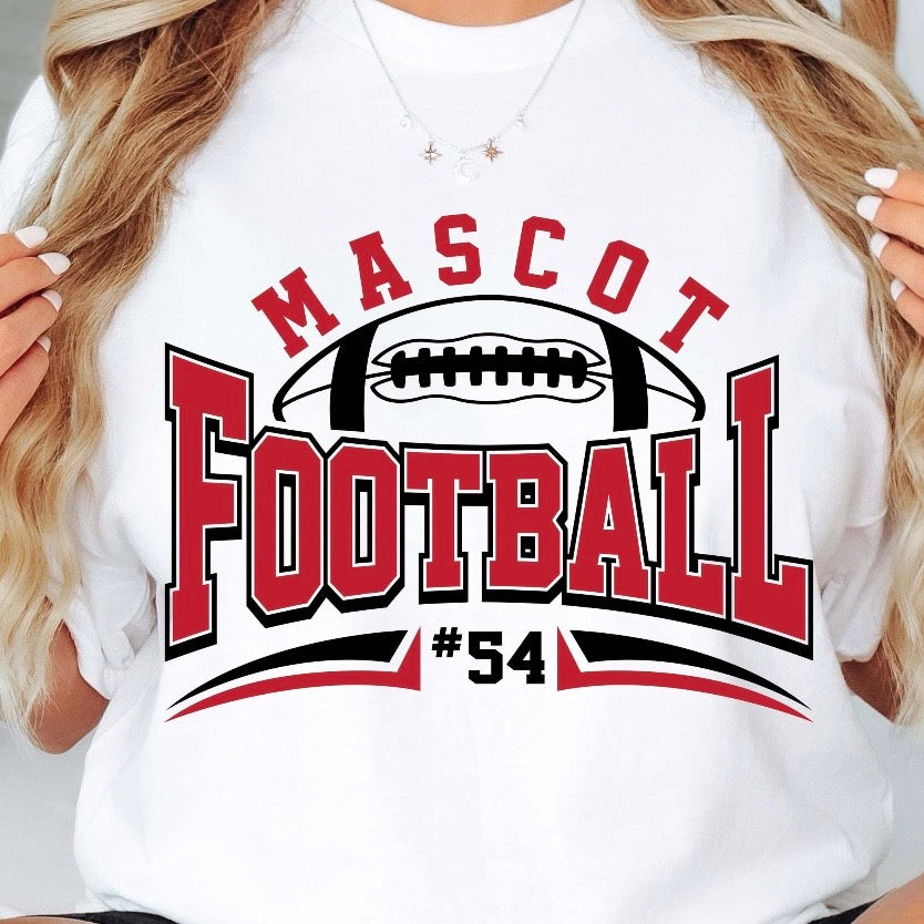 semi-custom FOOTBALL mascot (design set up only)