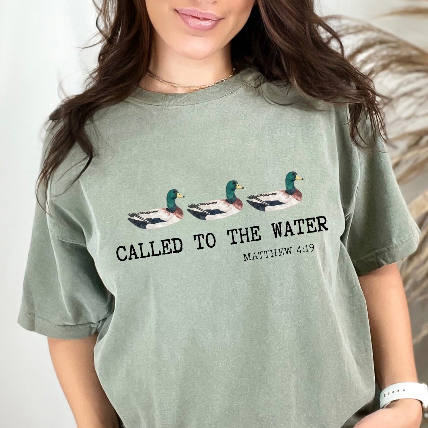 called to the water clear film screen print