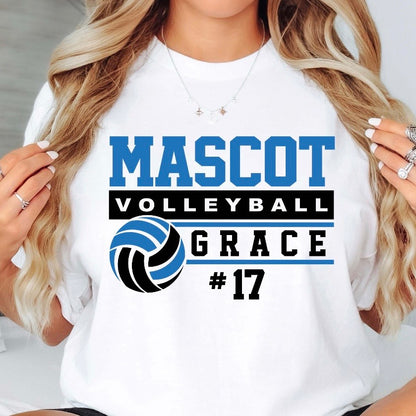 semi-custom VOLLEYBALL mascot (design set up only)